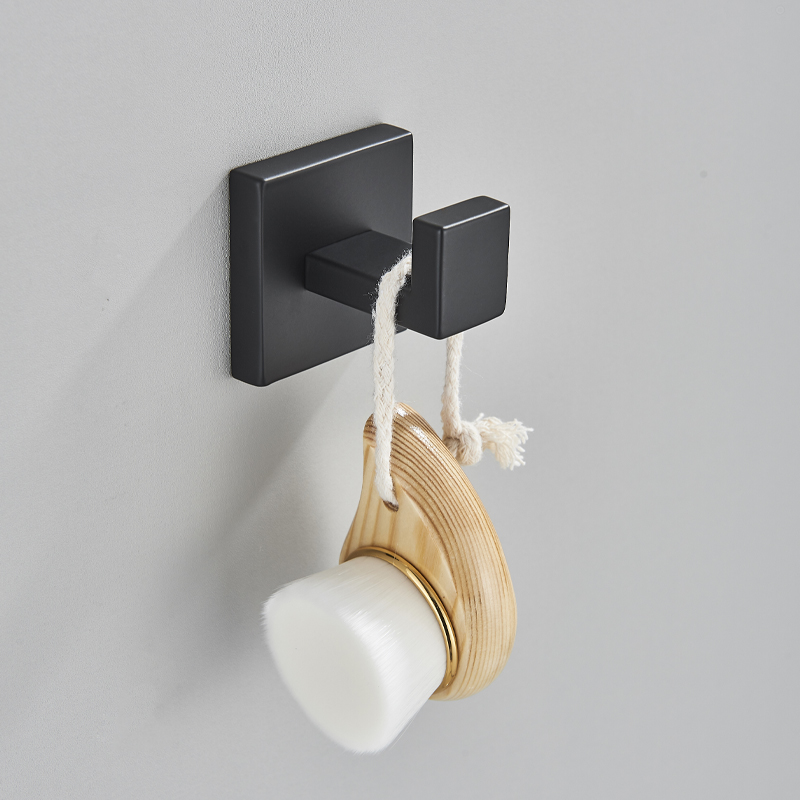 Bad Zubehör Set Matte Schwarz Wand Regal Wc Rollen Papier Halter Robe Haken Aufhänger Handtuch Schiene Bar Rack Ring Bad Hardware