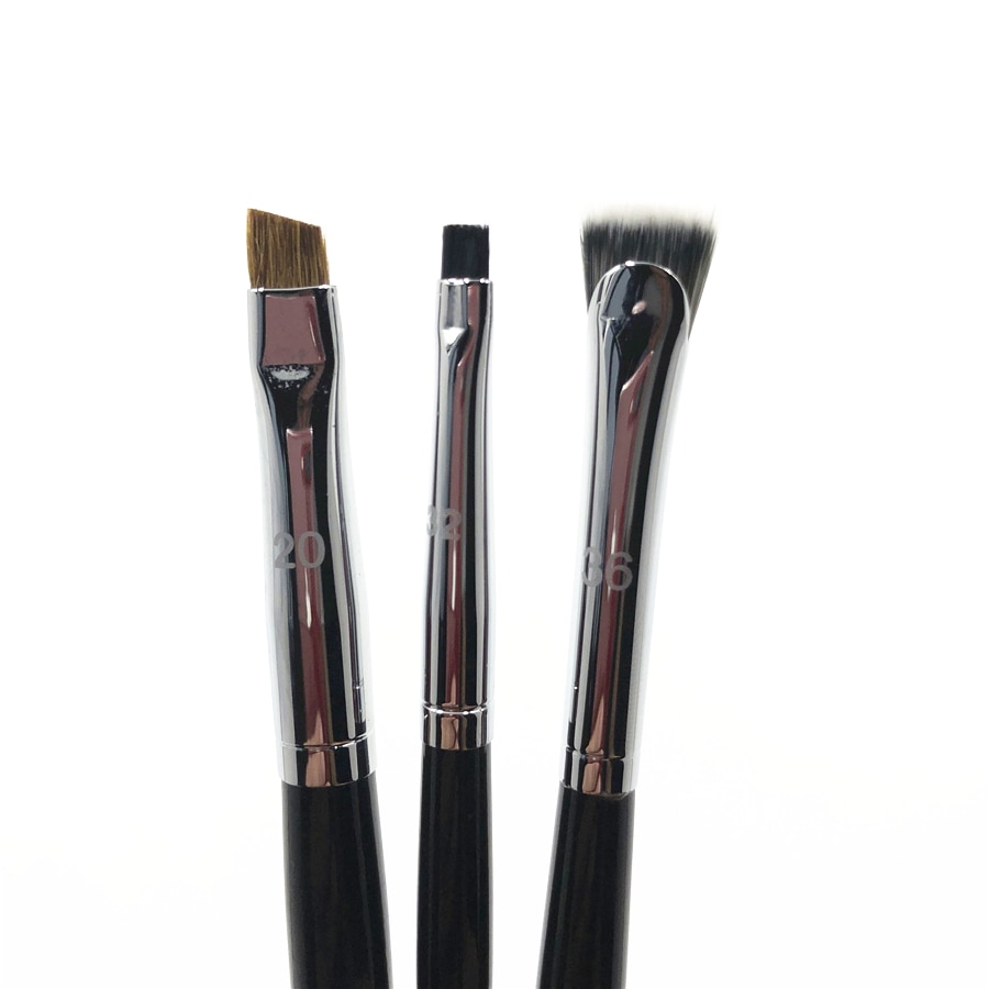 Pincel pequeño para delineador de ojos, brocha plana para Contorno de cejas, brocha de maquillaje de precisión para cejas #20 #32 #36