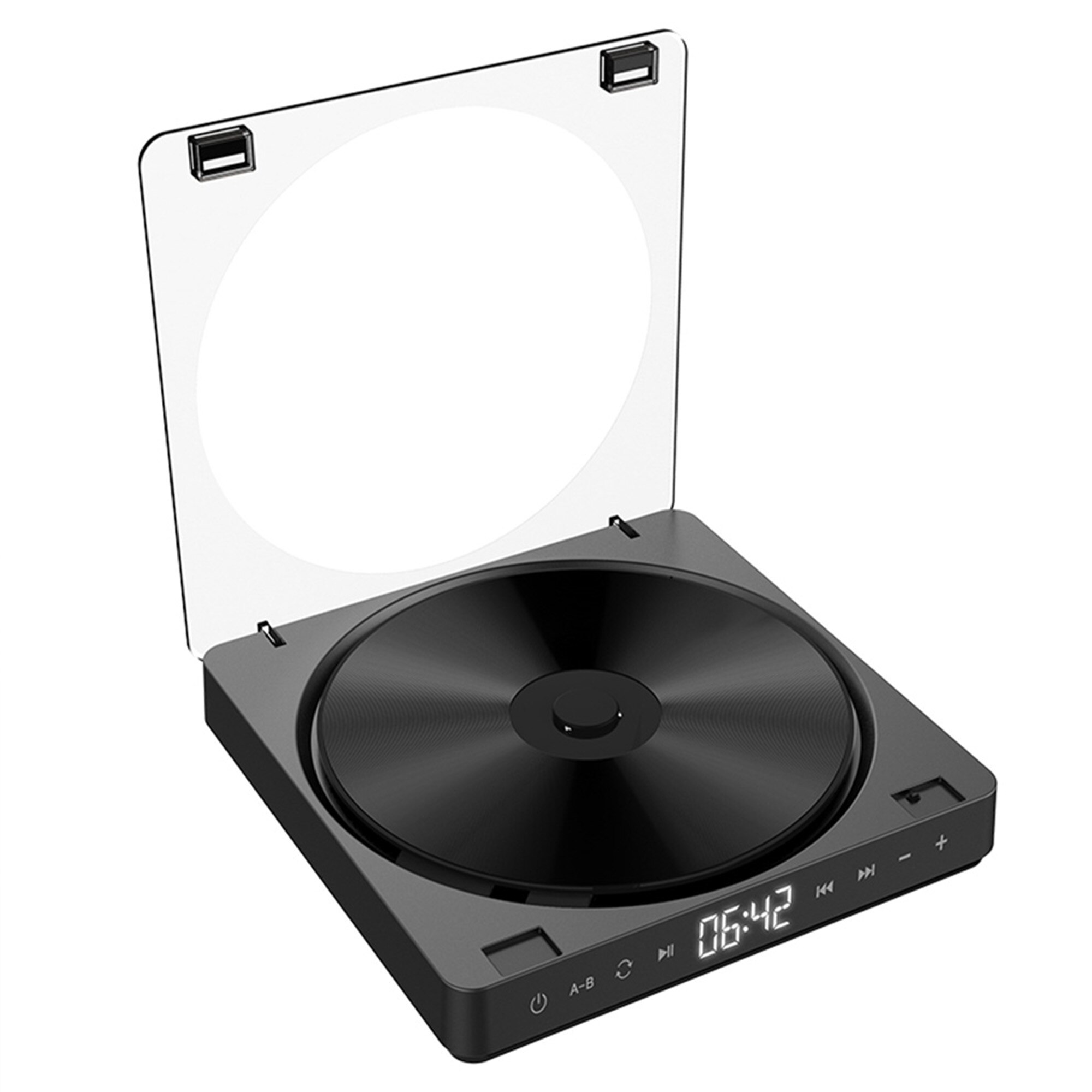 Mini Portable CD Player Double Headphone Version Contact Button Reproductor DVD CD Rechargeable Shockproof LCD Display