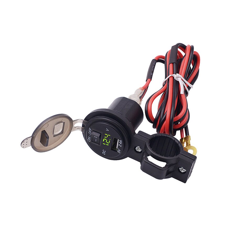 Usb-poort telefoon snellader led voltmeter voor motorfiets scooter atv bromfiets