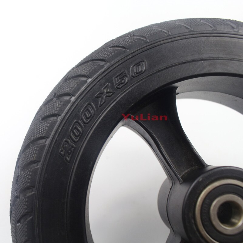 200x50 Mobility Scooter wheelchair wheels tyre 8x2" inch Solid Tire and alloy wheel hub For Gas Scooter Electric Scooter Vehicle