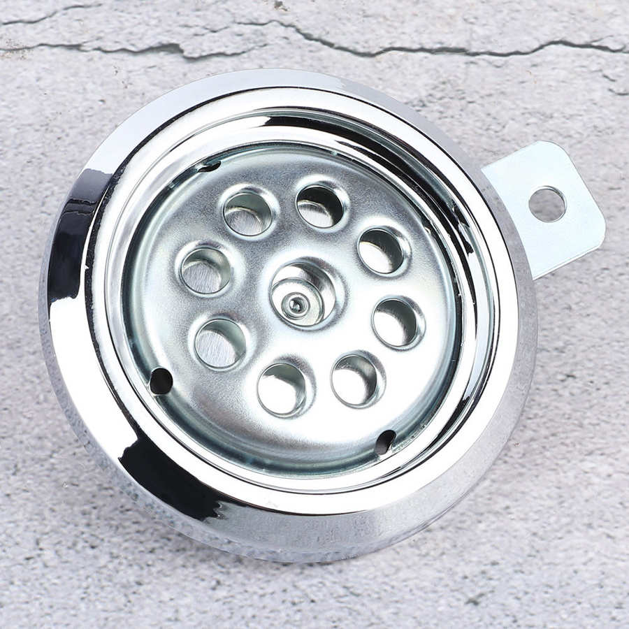 Universial Motorcycle Horn Waterproof 110dB Loud 12V 85mm W/Honeycomb Chrome Cover Motorcycle Horn Accesories