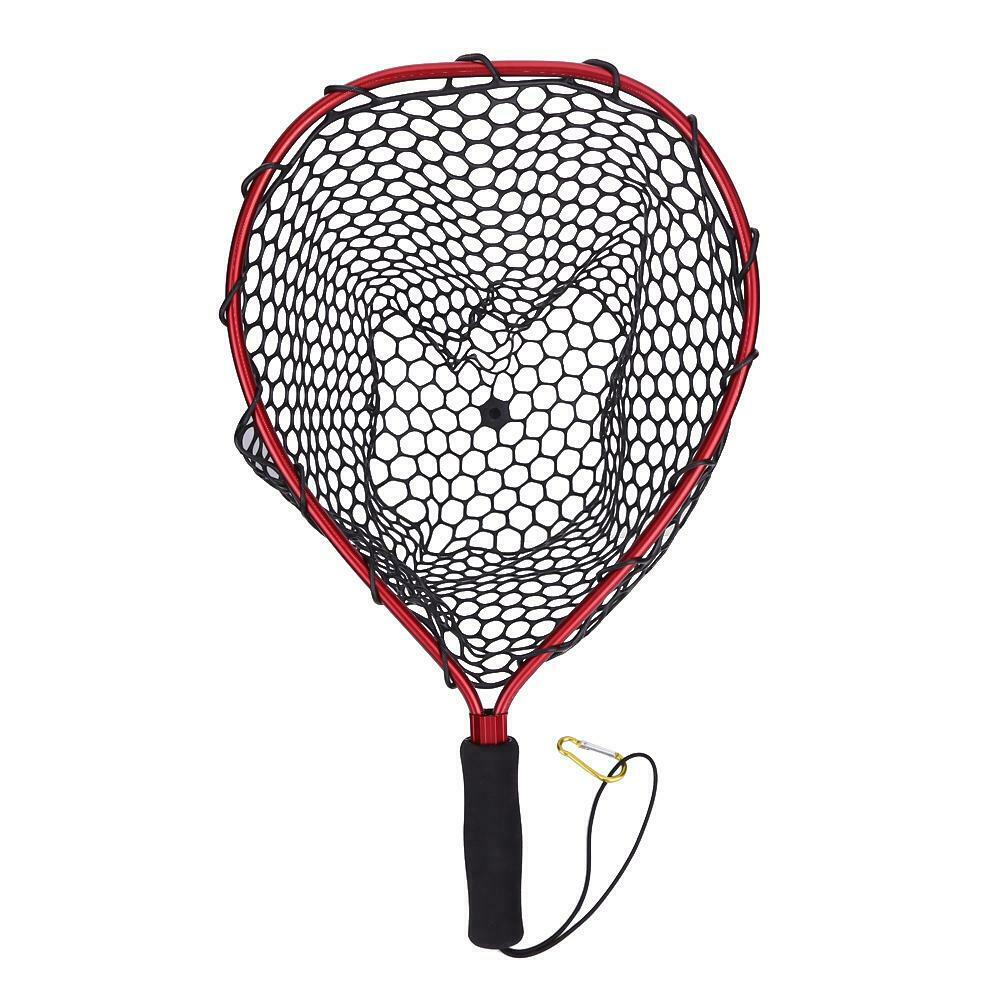 Fishing Net Aluminum Pole Retractable Telescoping Foldable Landing Rubber Net MCK99