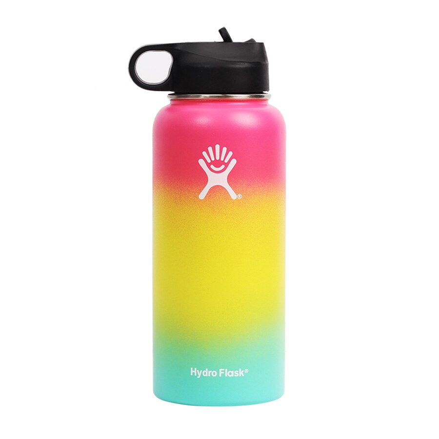 Sports Bottle Hydro Flask 32oz Tumbler Flask Vacuum Insulated Flask Stainless Steel Water Bottle Wide Mouth Outdoor: Orange