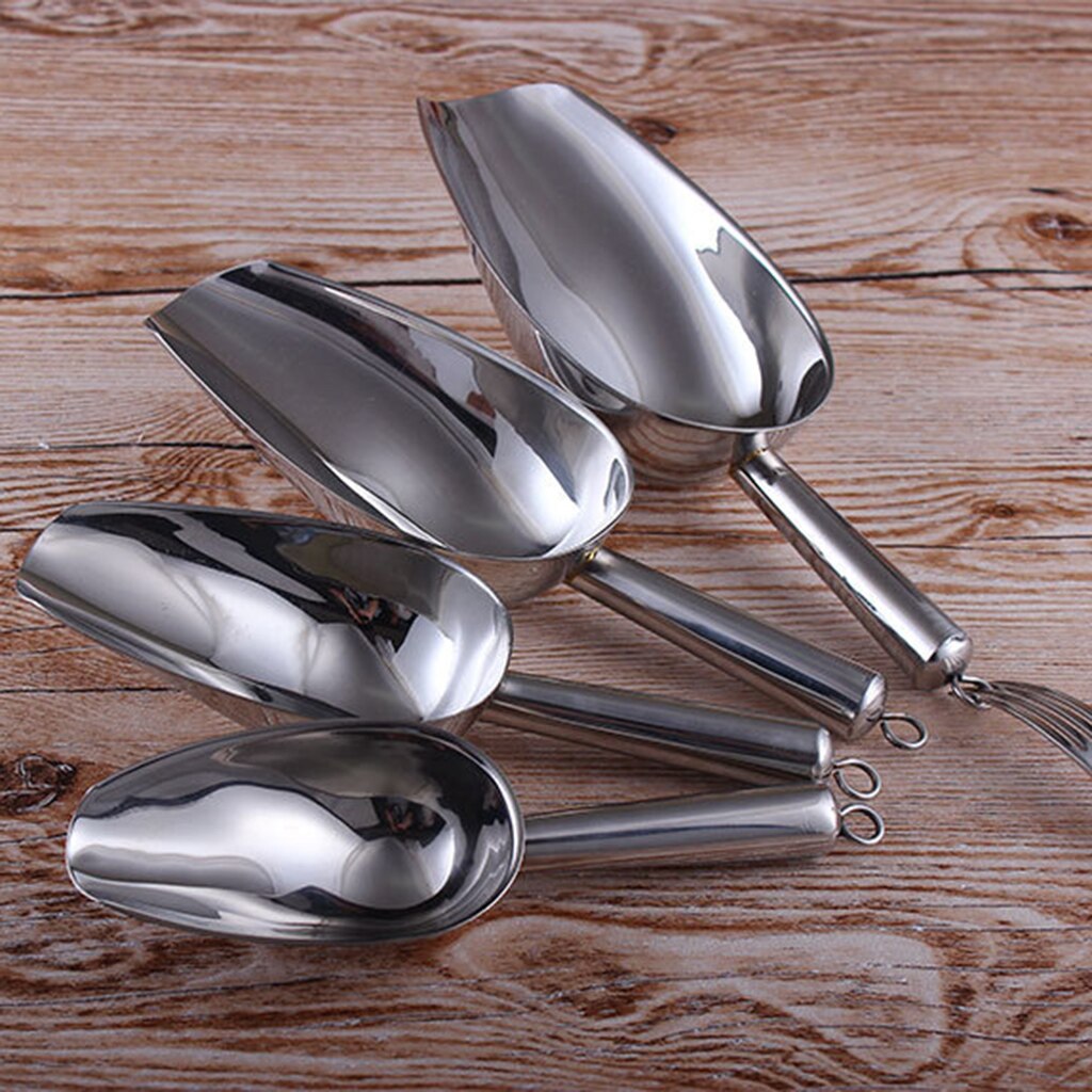 Stainless Steel Ice Scoop Food Popcorn Scoop Bar Tool Accessory