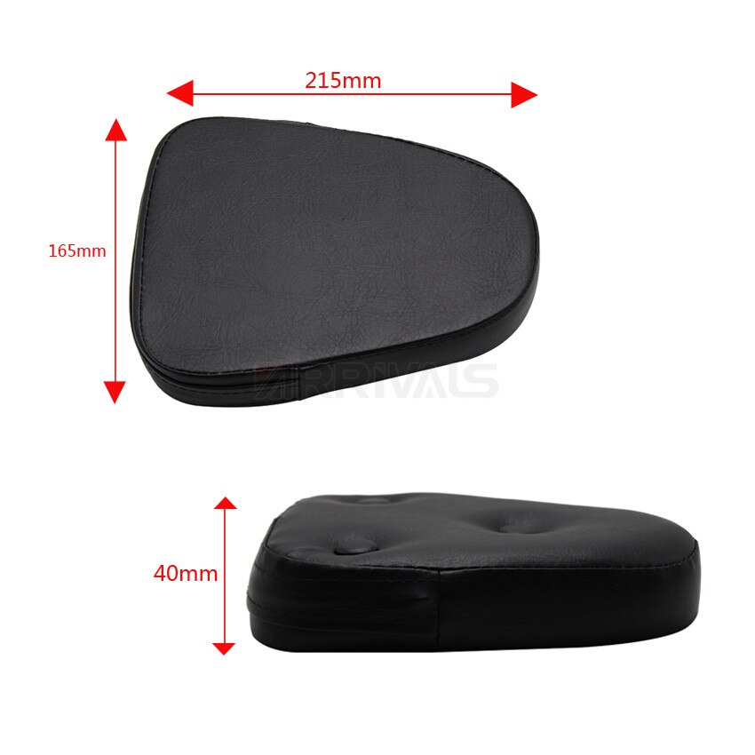 Pour Harley universel arrière passager dossier noir moto siège coussin en cuir PU Motobike Sissy Bar