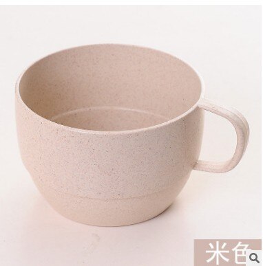 Tasse à café au lait en paille de blé écologique, tasse de petit-déjeuner biodégradable, tasse à thé avec poignée en ruban simple et unie: 04