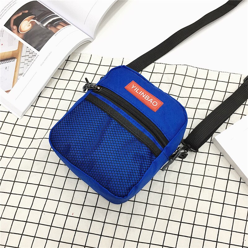101818 new hot moda adolescente nylon dança legal bolsa de ombro único pequeno saco de retalhos: blue