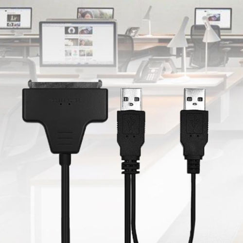 USB 2.0 to SATA Serial ATA Adapter Cable For 2.5" HDD SSD Laptop Hard Drive