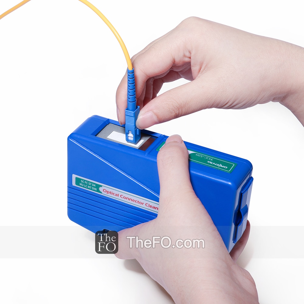 Orientek Ftth Fiber Optic Cleaning Doos, Fiber Optic Connector Cleaner, optische Cassette Schoon Tool Sc/Fc/St/Lc/Mu/Pc/Apc