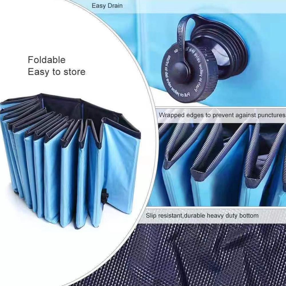 4 Sizes Pet Dog Swimming Pool Foldable PVC Thickened Dog Pool Summer Pet Washing Pond Dog Pet Bathtub Easy to Drainage