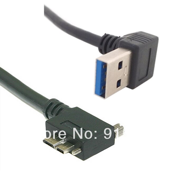Zihan Borgschroeven Panel Kabel Down Richting Haaks 90 Graden Een Plug Naar Micro B Plug Usb 3.0 Links hoek 0.4M