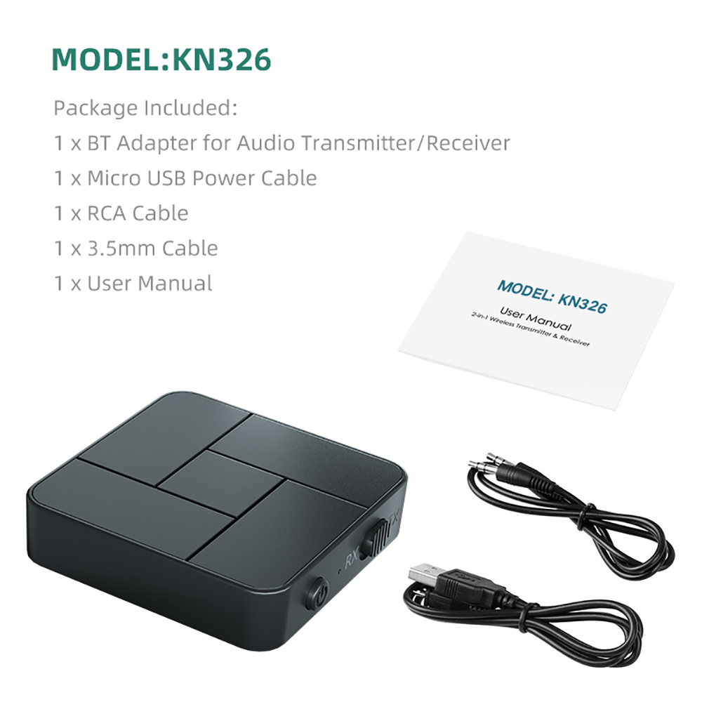 Verbeterde 2-In-1 Bluetooth 5.0 Adapter Voor Audio Zender/Ontvanger 3.5Mm Draadloze Adapter Stereo Audio voor Tv Auto Thuis Speaker