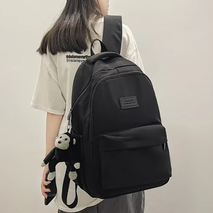 Mochila de Color liso para mujer, bolso de libros universitario con múltiples bolsillos, mochilas informales para ordenador portátil, mochila escolar para hombres y adolescentes, mochilas escolares para niñas