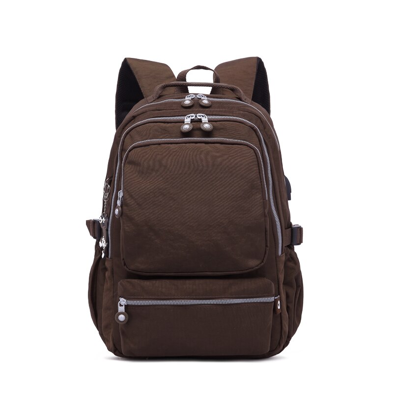 TEGAOTE Frauen Schule Rucksäcke Anti Diebstahl USB Ladung Rucksack Herren Laptop Bagpack Schule Taschen Für Teenager Mädchen Mochila Reise: Braun / 37X13X27 1807Nein USB