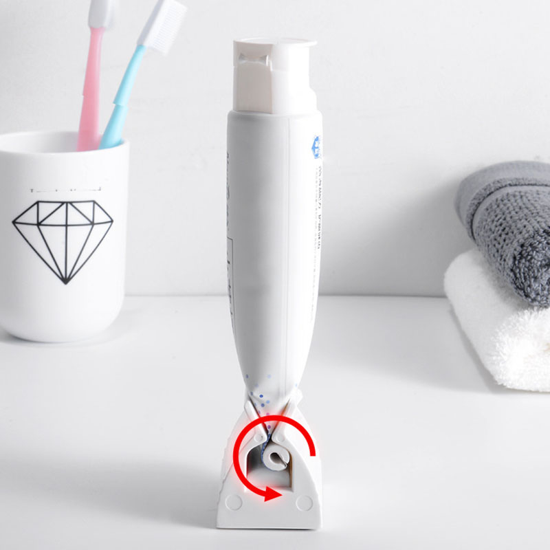 Toothpaste Squeezer Dispenser Facial Cleanser Tube Toothpaste Rolling Toothpaste Holder Bathroom Accessories Set