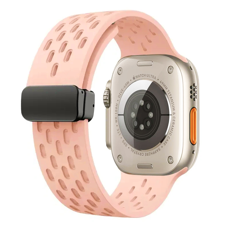 Magneettinen ranneke apple watch ultra 2 :lle , 49mm 44mm 45mm 40mm 41mm 42 38 45 mm silikoniranneke iwatch-sarja 9 7 8 se 6 5 3