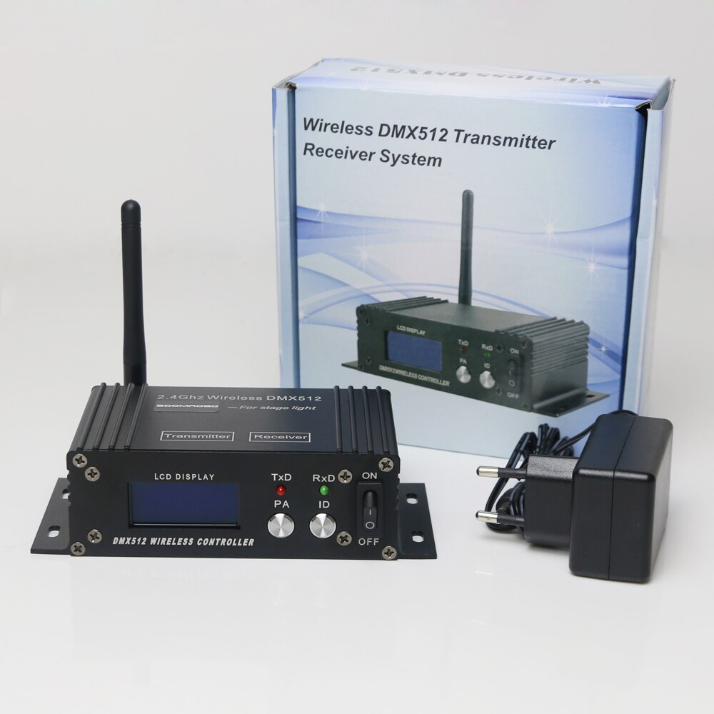 2.4G Wireless DMX 512 Controller Receiver Transmitter LCD Display Dimmer DMX Controller For Disco DJ Party Moving Head Light