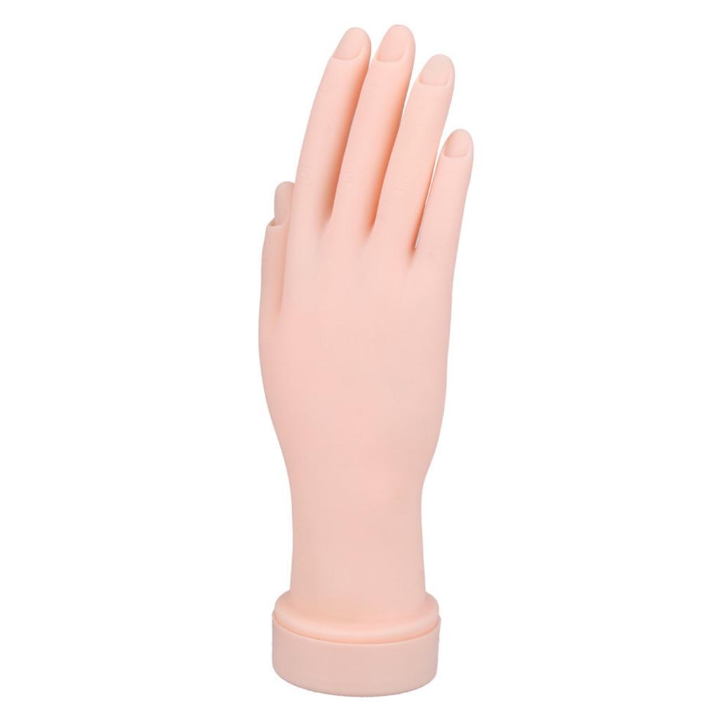 1 Stuks Nail Training Hand Nail Art Practice Zacht Plastic Model Hand Flexibele Zacht Plastic Flectional Mannequin Model Training Tool