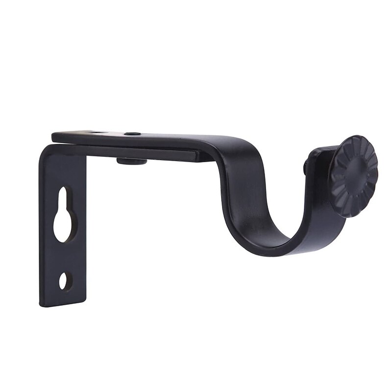 6 Stuks Zwart Verstelbare Gordijn Staaf Beugels Premium Stalen Staaf Beugel Voor Muren Gordijn Rod Holder