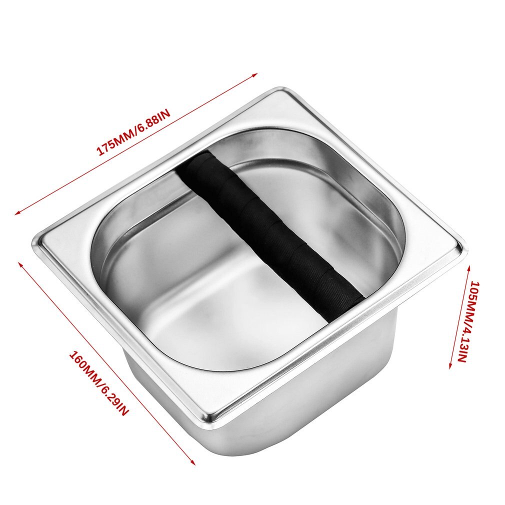 Durable Stainless Steel Coffee Grounds Bucket Coffee Machine Accessories Large Capacity Removable Waste Dregs Bucket