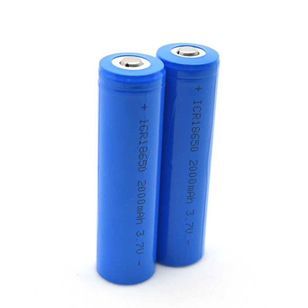 18650/2000mAh Rechargeable 3.7 V 2000 mah Li-ion icr18650 3.7v 2000mah icr 18650 Lithium Li ion Batteries Battery