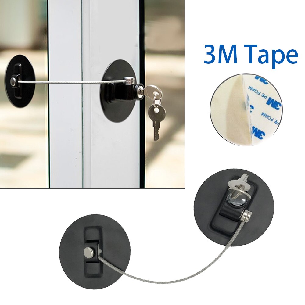 Baby Safety Window Restrictors Children's Protection Window Limiter For Kids Security Refrigerator Door Lock With 3M Tape