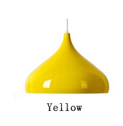 Moderne Kleurrijke Aluminium Hanglampen Industriële Opknoping Verlichting Bar Loft Hanglamp Eetkamer Diy Lamp Shades E27: Yellow