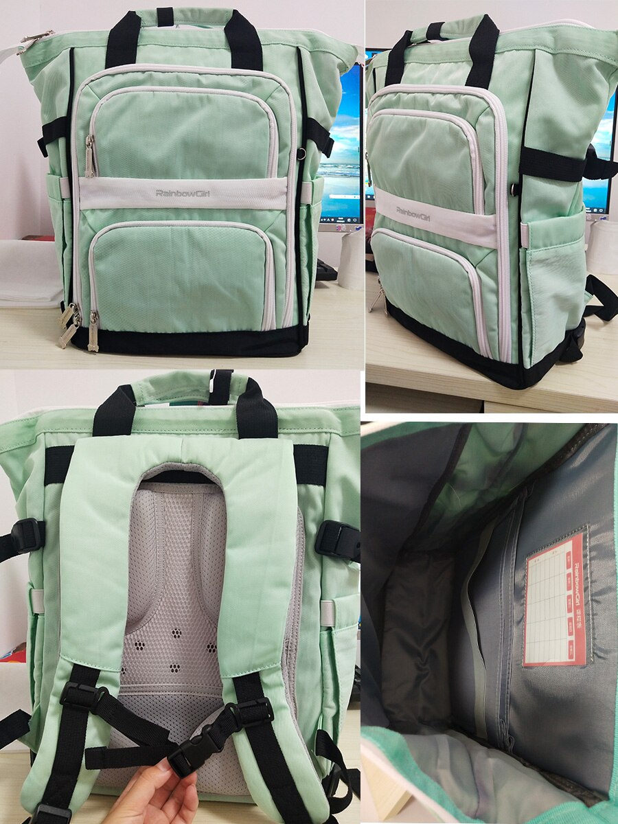 Rainbow girl student bag casual lightweight ridge large-capacity personality waterproof backpack trend shoulder bag