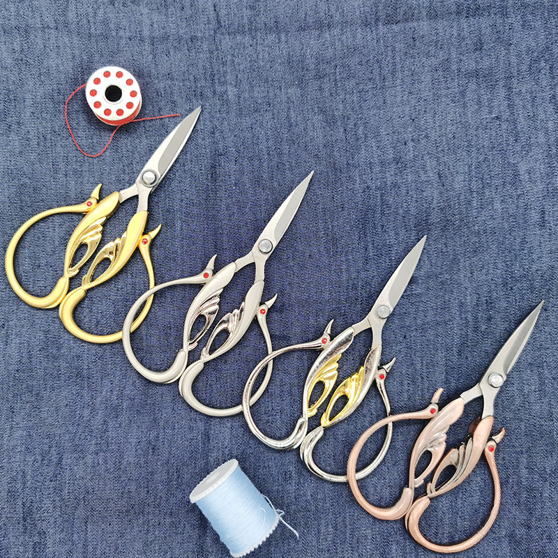Swan Stainless Steel Antique Scissors Household Products Cuticle Scissors Sewing Supplies Craft Scissors Fabric Cutting