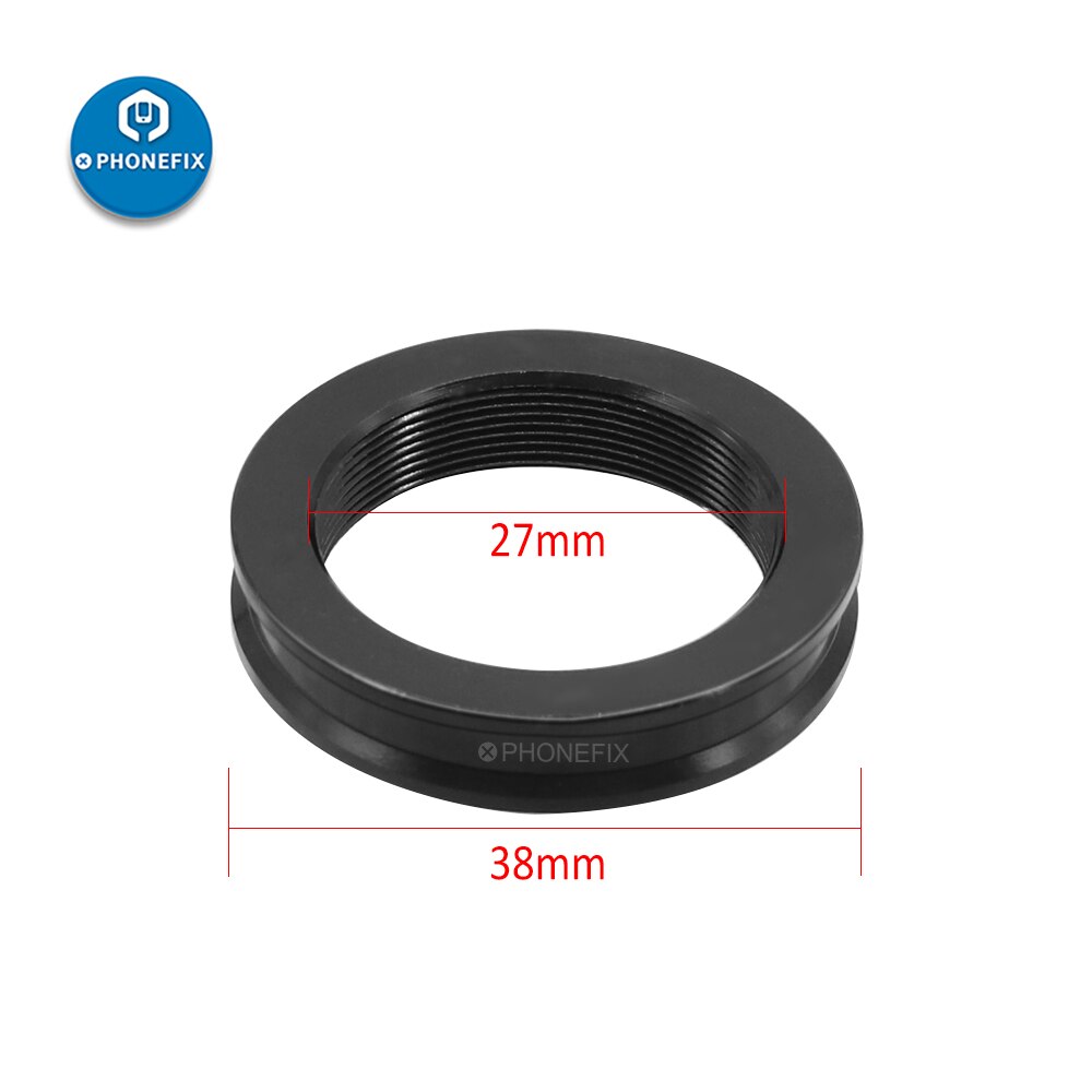 Simul-Focal Trinocular Adapter Ring Stereo Microscope Adapter To Camera Tube Mount 38mm To 27.2mm Inner Thread Adapter