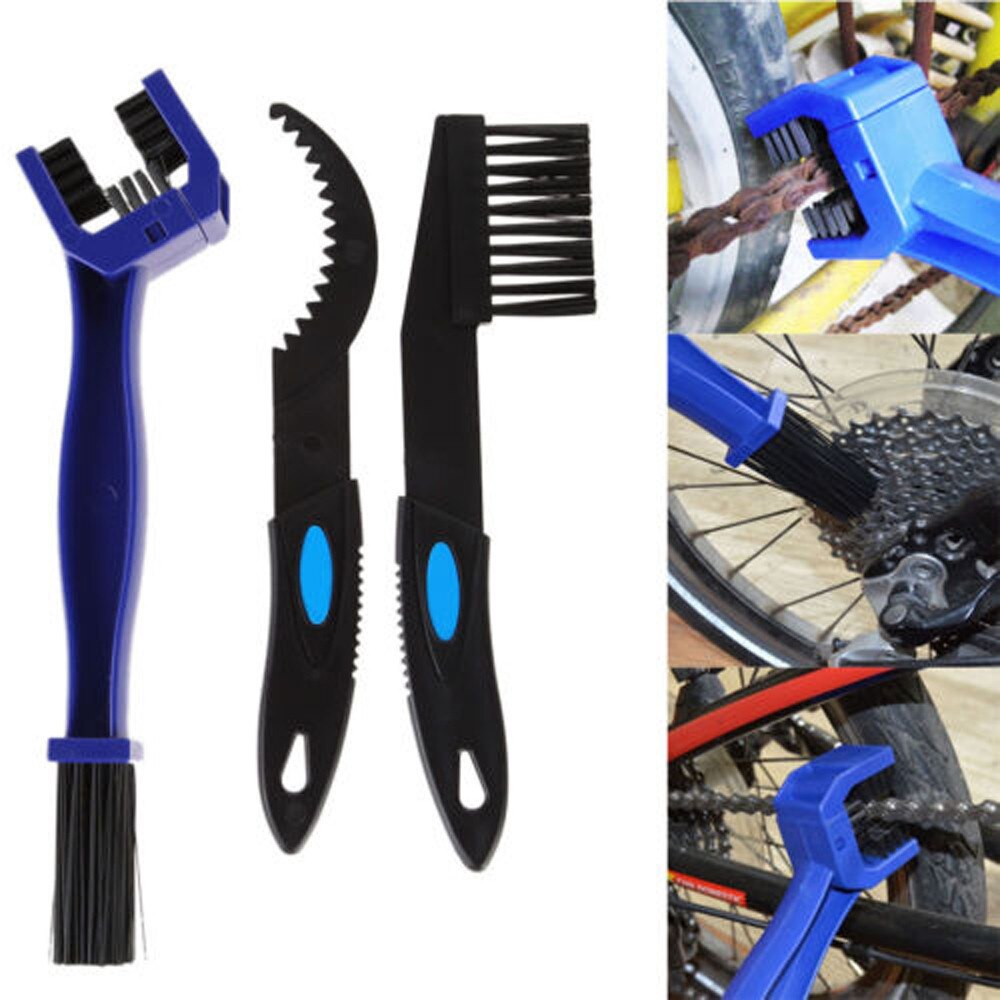 3 In 1 Fietsen Motor Fiets Ketting Gear Borstel Vuil Remover Scrubber Gereedschap Cleaner Scrubber Fiets Reparatie Tools # P