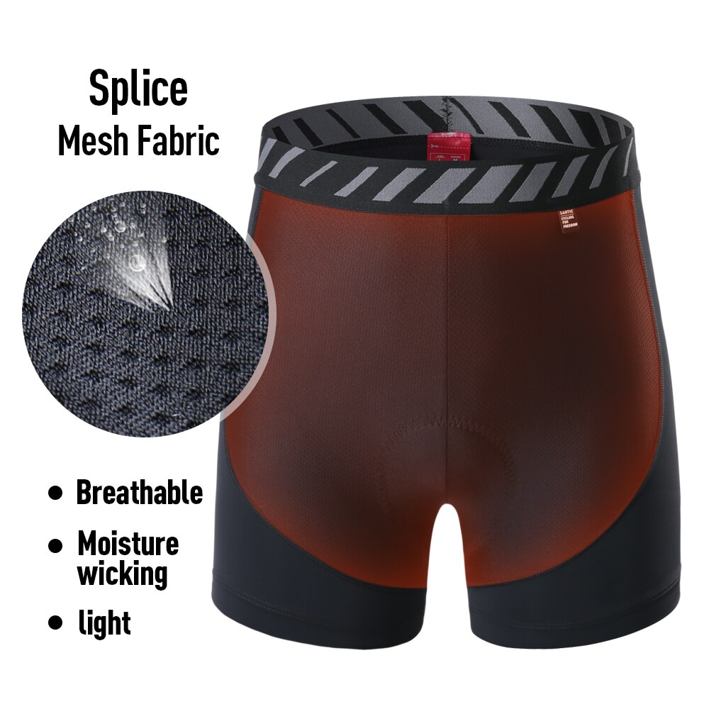Slip da ciclismo Santic mutande da ciclismo traspiranti ad asciugatura rapida da uomo pantaloncini da bici da strada in spugna da montagna comodi