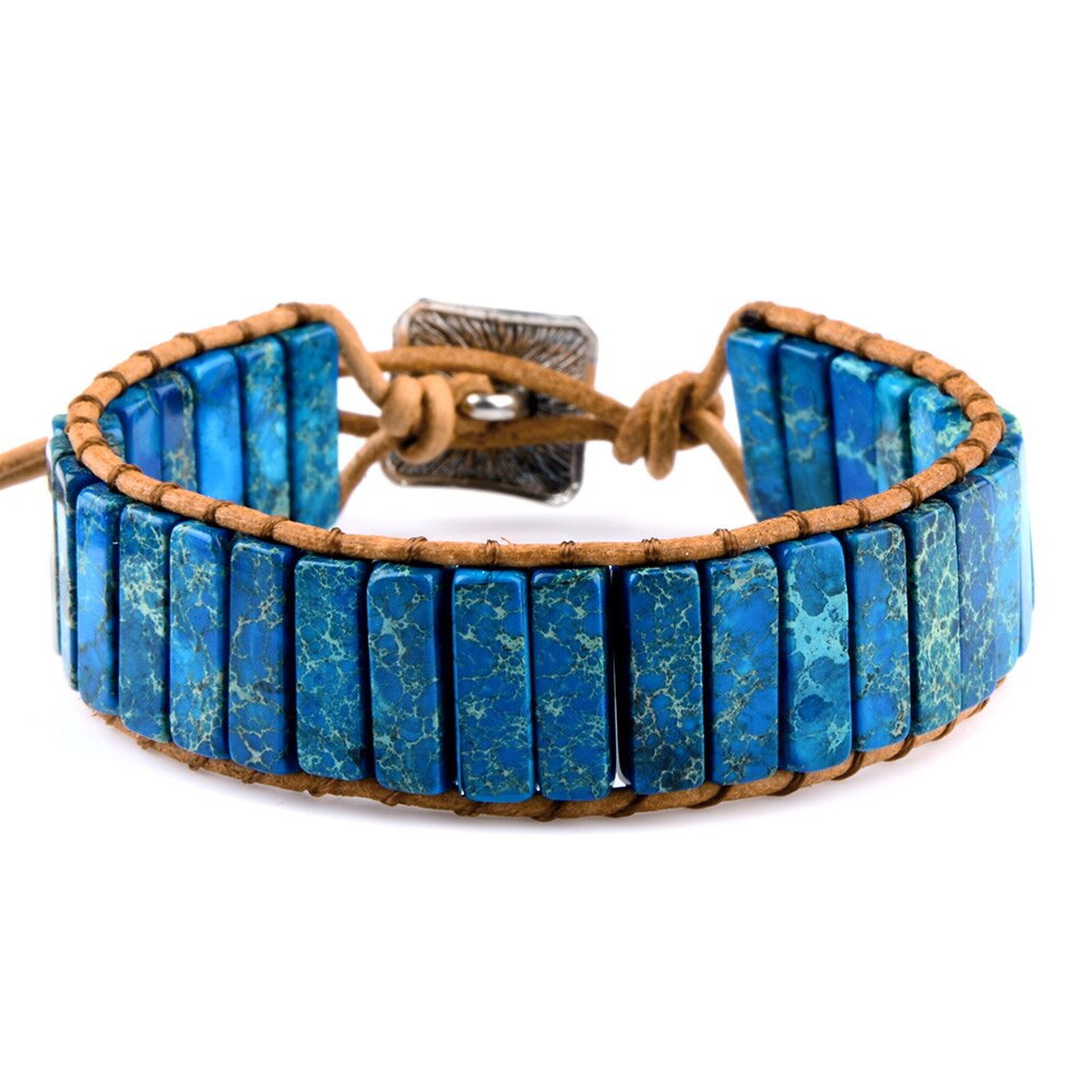 Chanfar Stijl Multicolor Natuurlijke Gem Lederen Tibetaanse Gypsy Kralen Verstelbare Armband Voor Mannen En Vrouwen