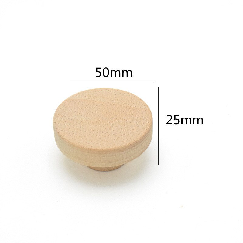 Gancho de madera Natural para colgar ropa, colgador de ropa montado en la pared, Soporte redondo decorativo para llaves, manija de puerta, accesorios de baño, ganchos decorativos: D50MM