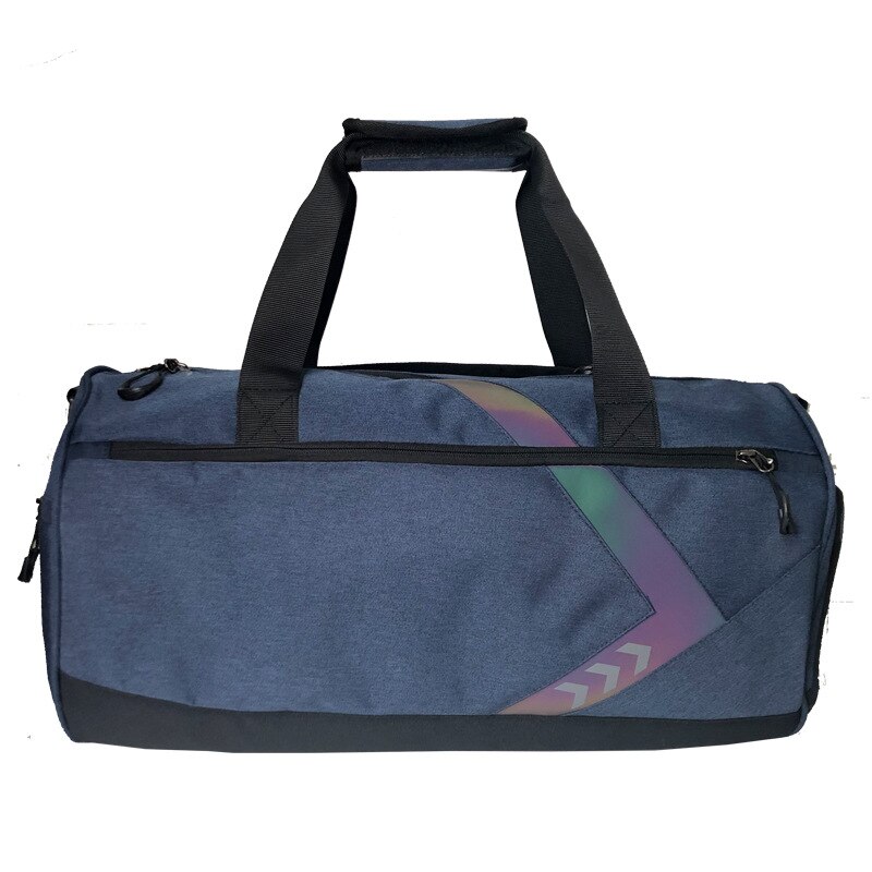 Round Bag Gym Bag Men's Sports Separate Shoes Female Wet And Dry Separation Short Trip Luggage Bag Travel Bag: Blue 2