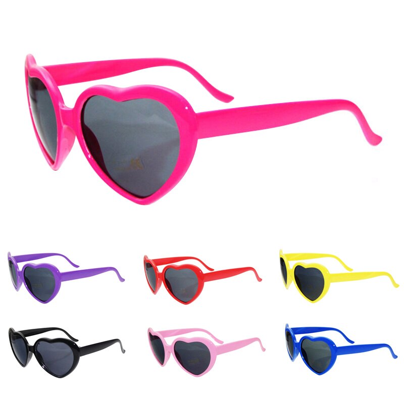 Gafas con efectos en forma de corazón de amor, cambian a ver las luces forma de corazón por la noche, gafas de difracción romántica para mujeres y niñas