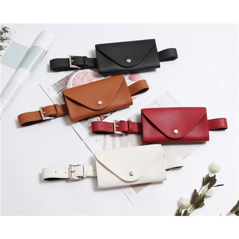 Vintage damen gürteltasche, umhängetasche, hüfttasche aus pu-leder, gürteltasche, handytasche, kleine brusttasche