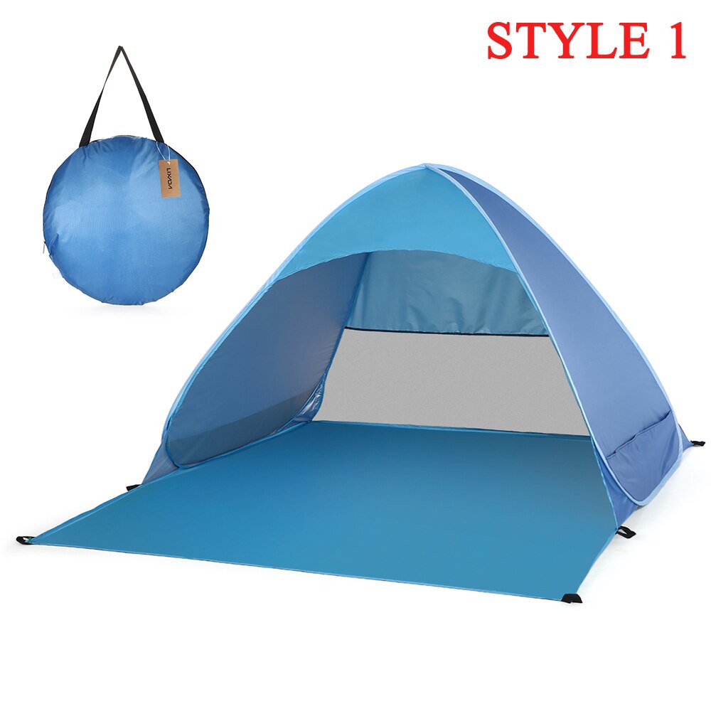 Lixada Automatico Tenda Protezione UV Outdoor Tenda Da Campeggio Istantanea Pop Up Tenda Della Spiaggia Leggero Ripari Per Il Sole Tende Cabana Tenda: style 1 blue