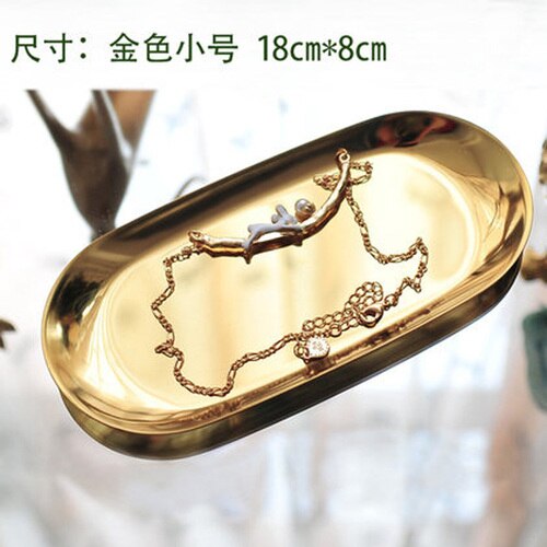 Retro luz de luxo europeu metal ouro espelho maquiagem casa desktop quadrado redondo espelhos decorativos wj527: tray18x8