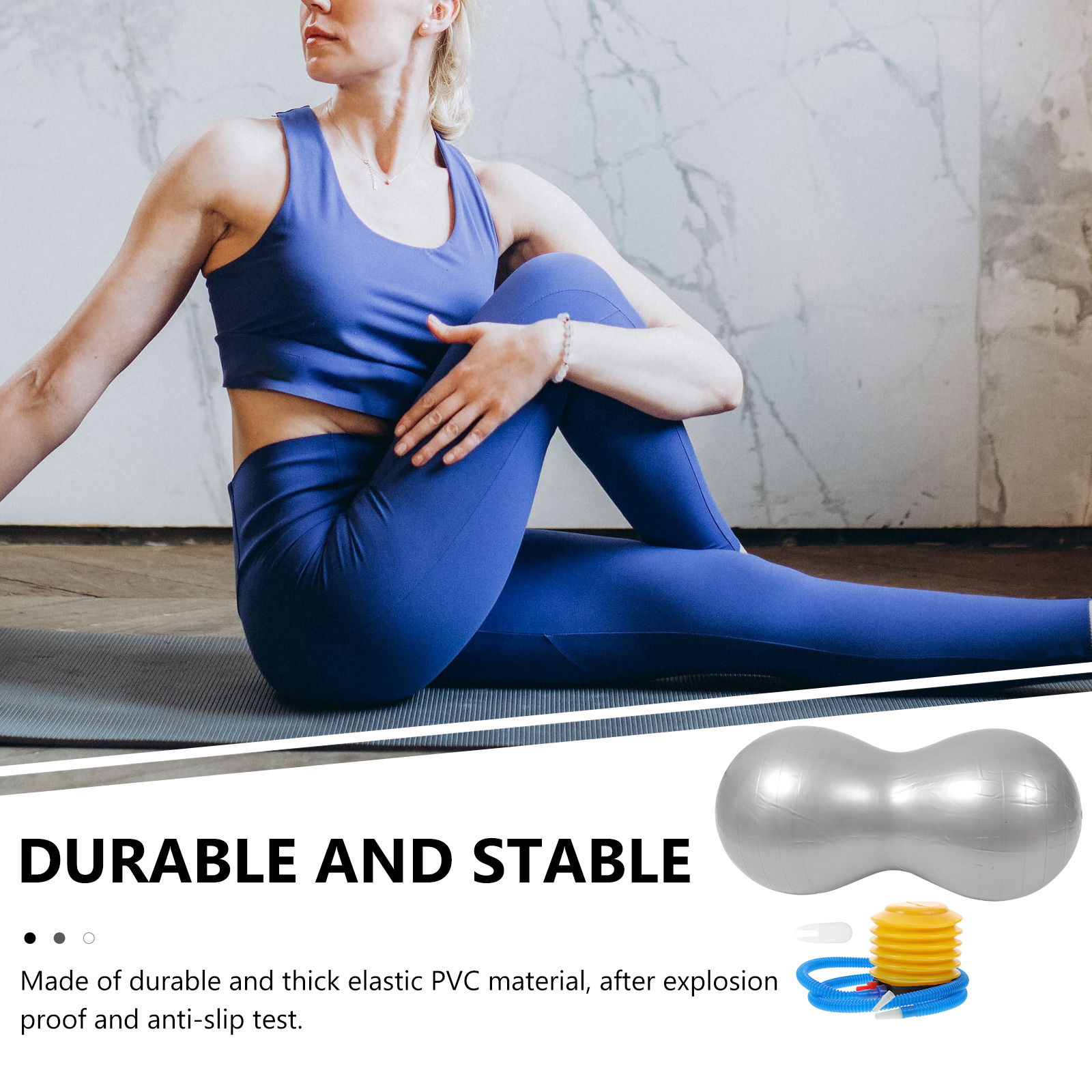 1 Set Thickened Yoga Balls Anti Burst Fitness Balls Peanut Shape Balancing Balls