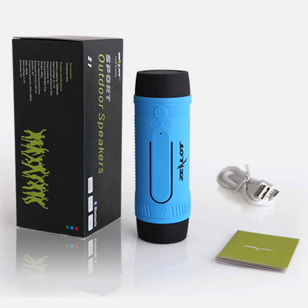 Ijveraar S1 Portable Bluetooth Speaker Draadloze Fiets Speaker Fm Radio Outdoor Waterdichte Boombox Ondersteuning Tf Card, Aux, Zaklamp