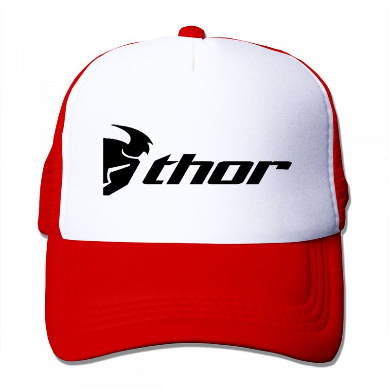 Thor Motocross Baseball cap men women Trucker Hats adjustable cap: 3-Red