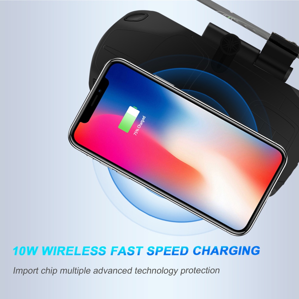 Car HUD GPS Navigation Head Up Display Projector Phone Holder Wireless Charger for Smartphone Mobile Phone