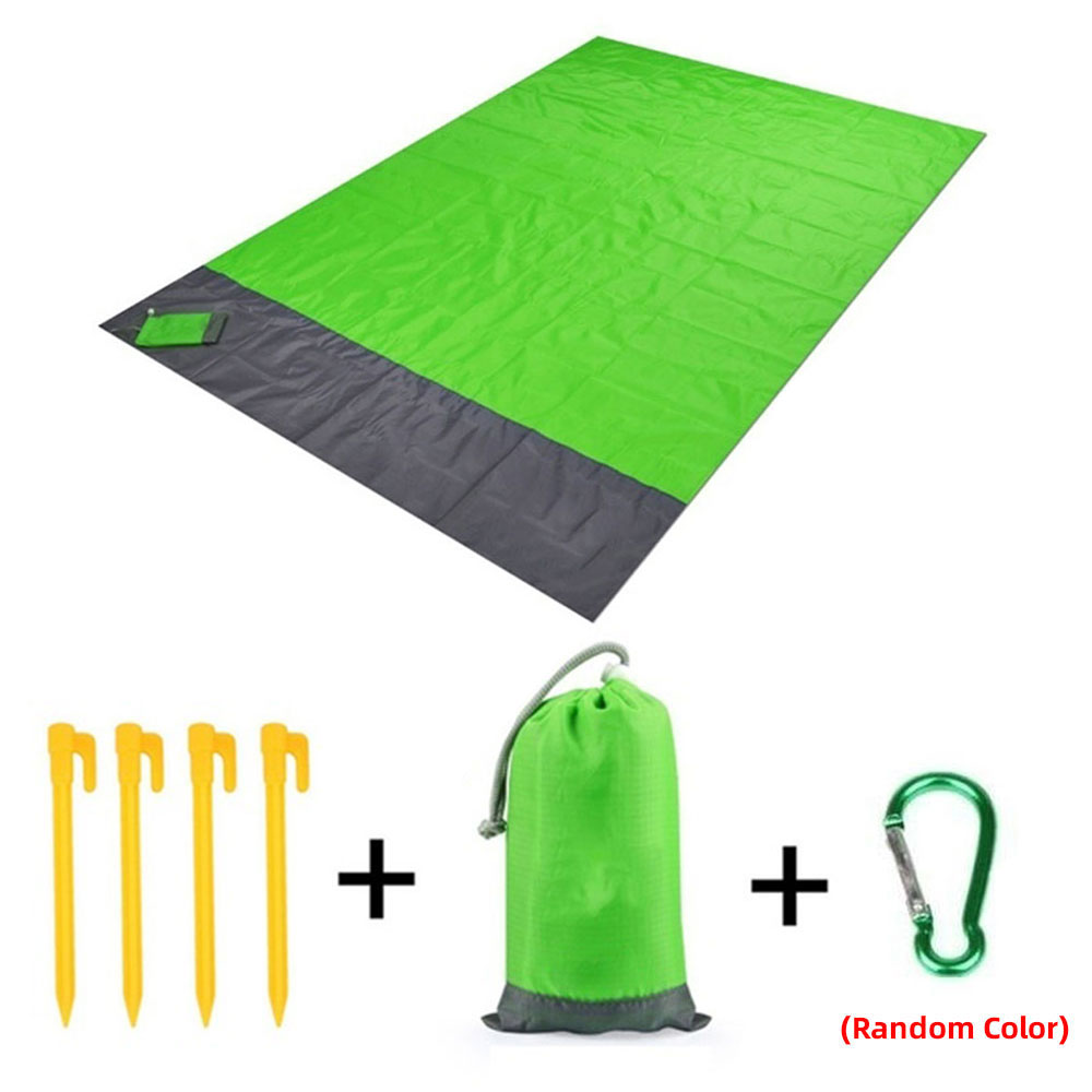 210 * 200cm Folding Camping Carpet Pocket Blanket Waterproof Beach Mat Outdoor Portable Picnic Mat Camping Bed Sleeping Pad: Fruit and gray / 210 X 200cm