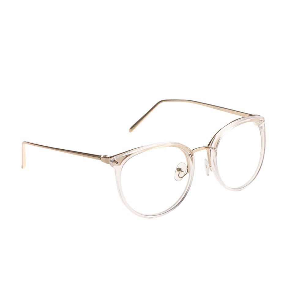 Retro Cat Eye Glasses Frame Faceted Crystal Eyeglasses Can Be Equipped with Myopia Glasses Vintage Women Eyeglass Frame: Type 3- transparent