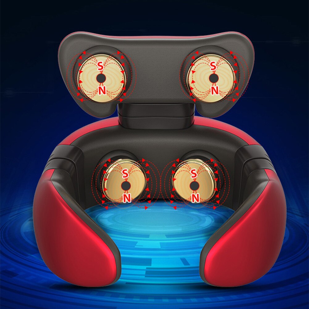 Usb Opladen 4D Magnetische Therapie Elektrische Nek Massager Cervicale Stimulator Pijnbestrijding Tool Gezondheidszorg Massage Machine