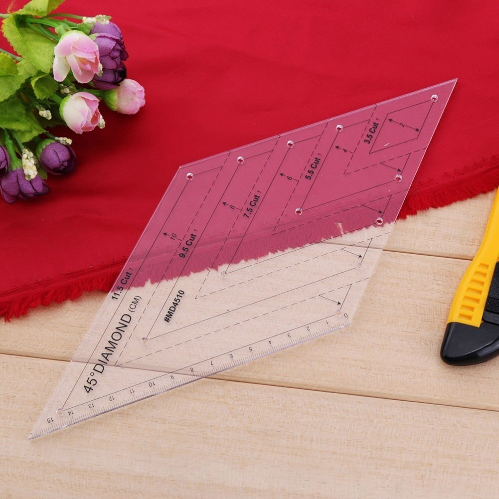 4Pcs/Set Patchwork Quilting Template Ruler Kit Stencil Diamond Grade Ruler 66CY