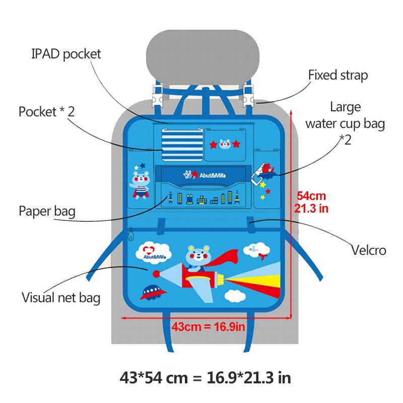 Cartoon Auto Seat Terug Storage Hang Bag Organizer Auto-Styling Baby Product Opbergen Opruimen Cartoon Auto Rugleuning Orgnizer