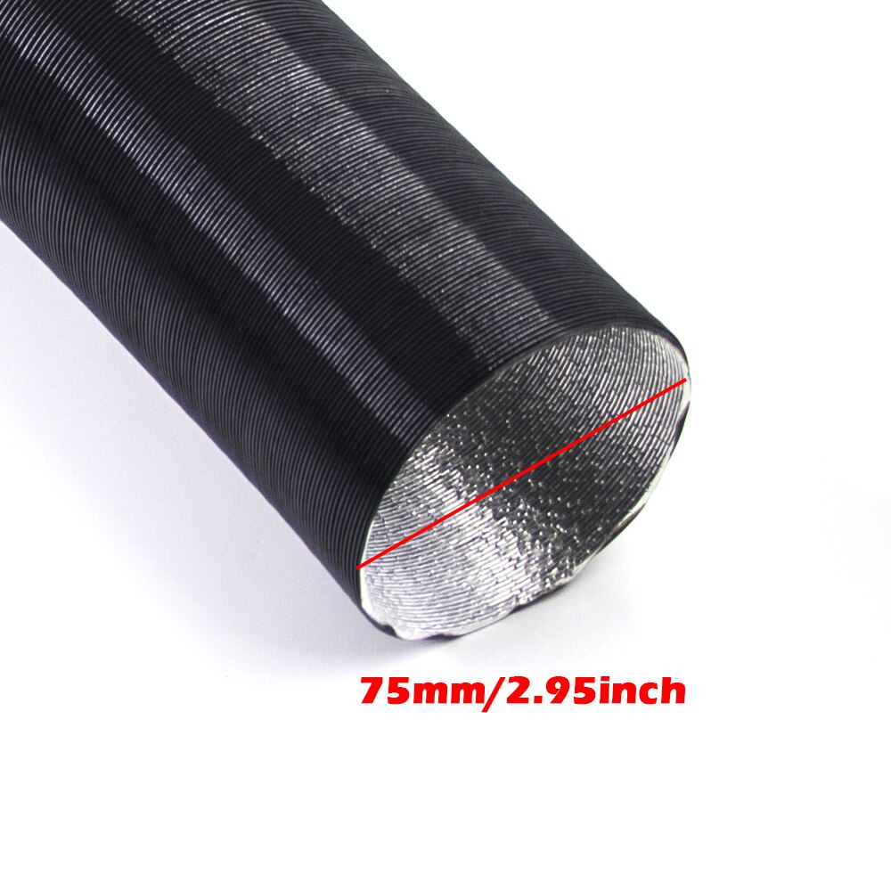 75mm Air Diesel Heater Ducting Duct Air Vent Outlet Pipe Hose Line For Parking Heater for Webasto Dometic Planer Eberspacher